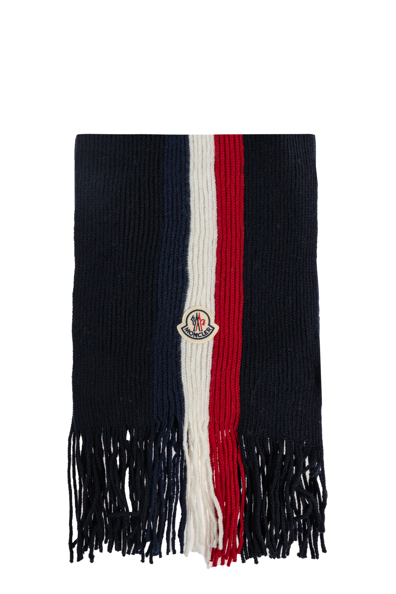 Moncler Wool scarf with fringes | Men's | Vitkac